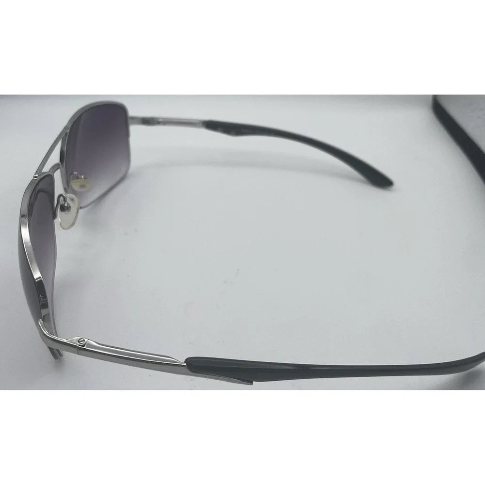 EGO Eyewear 7261 Sunglasses Italian Design‎ Silver Metal Purple Gradient Lens